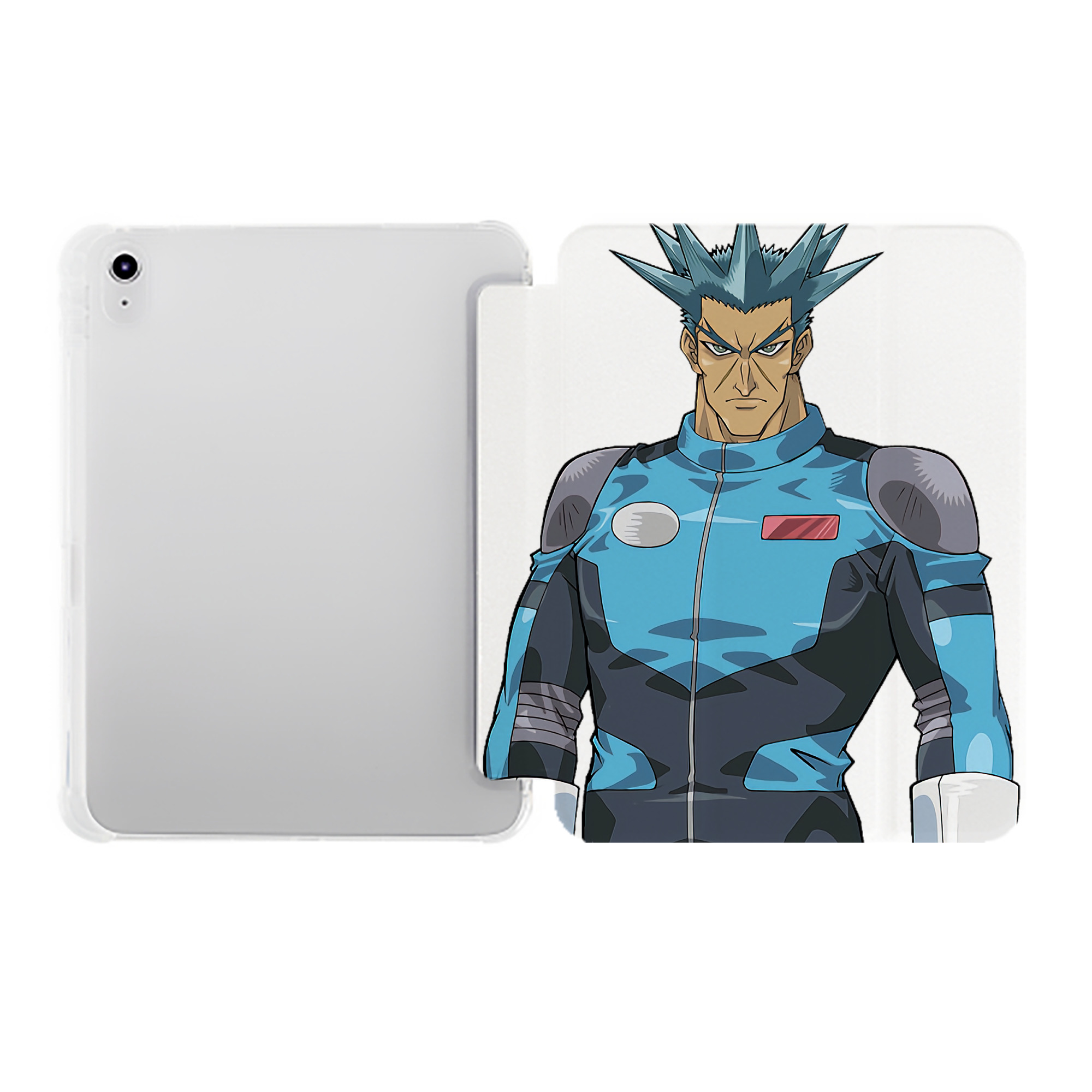（画像用） 遊☆戯☆王 Yu-Gi-Oh! IPad ケース ペン収納付き 三つ折りスタンド PUレザー×シリコン 対応機種9.5/10.5/10.9インチ